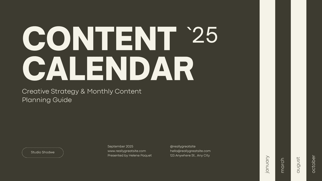 Evergreen Content Calendar